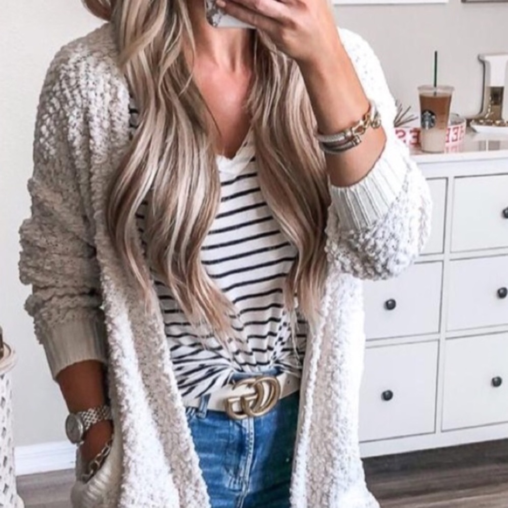 Black and white striped tee